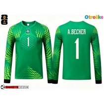 Otroške Nogometnih dresov Brazilija Alisson Becker #1 Vratar Gostujoči SP 2026 Dolgi rokavi (+ hlače)